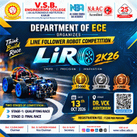 LIRO 2K26 Line Follower Robot Competition Poster